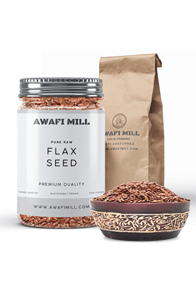 AWAFI MILL بذور الكتان | بذور الكتان - زجاجة ١٠٠ غرام / ٣٫٥ أونصة