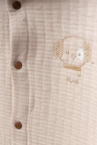 Bebitof Cute Puppies Patterned Hooded Cotton Baby Cardigan