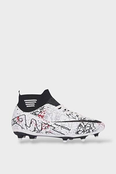 Liger حذاء كرة قدم للأطفال مع جوارب مدمجة أسود - أبيض