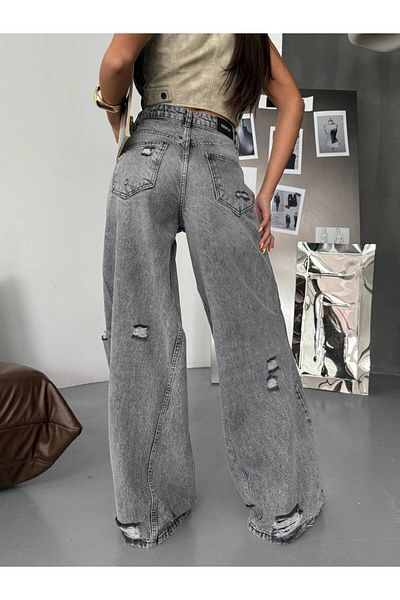 DENİKK TREND SPECIAL DESIGN ΥΨΗΛΟ ΛΕΠΤΟΜΕΡΕΙΑ ΦΑΡΜΑ ΠΟΔΙ ΤΖΙΝ ΠΑΝΤΕΛΟΝΙ PALAZZO
