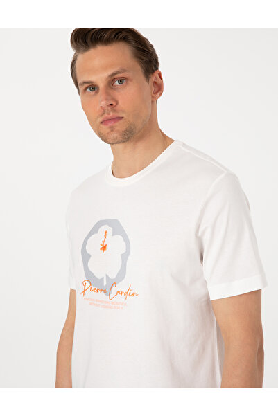Pierre Cardin Ekru Slim Fit Tişört 50302587-VR019