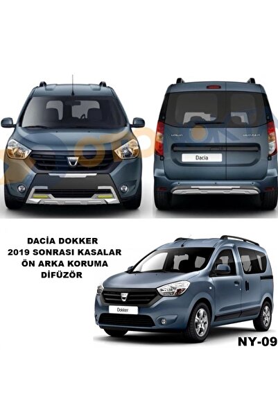 caraks Dacia Dokker ön ve arka tampon koruma difüzör dokker 2019 sonrası mode...