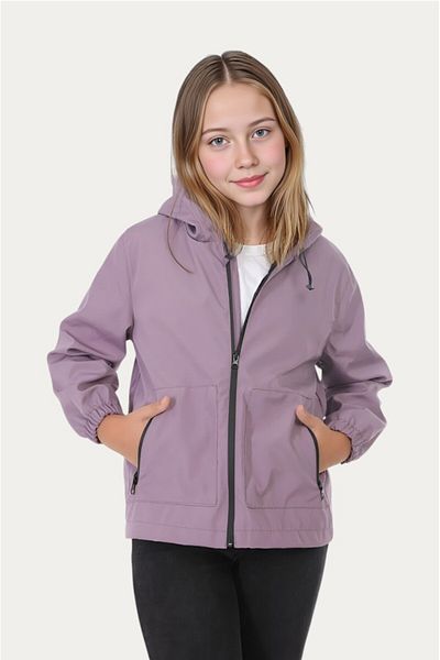 Outriverkids Водоустойчив и ветроустойчив дъждобран с качулка за момиче