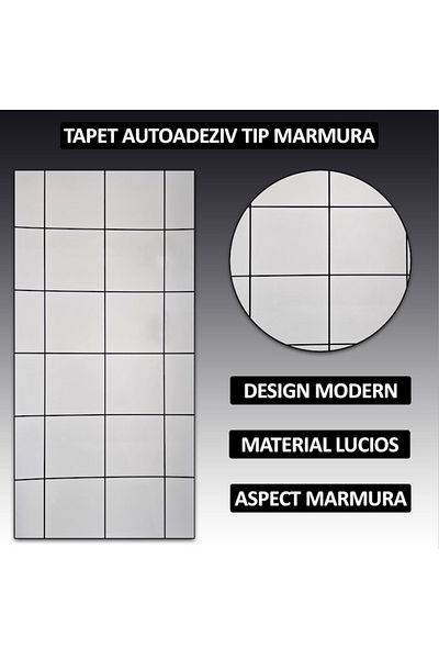 NEXTLY Set 10 X Tapet Autoadeziv Imitatie Marmura , Waterproof, Ajustabil, Adeziv Puternic, Usor