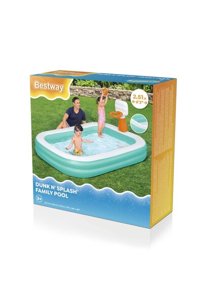 BESTWAY Bestway Large Family Pool with Inflatable Basketball Game (251 x 168 x 102 cm) - Model 54445