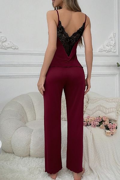 NAZMİRA Set de pijamale Lemra cu detaliu din dantela UltraSoft