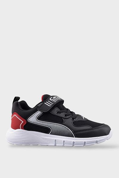 Liger Pantofi sport cu șireturi inteligente cu velcro pentru copii NEGRU - ROSU
