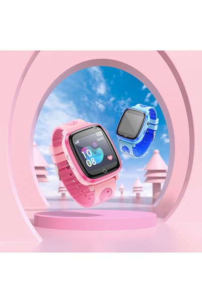 REDz Accessories Ceas inteligent HOCO Y100, pentru copii, baterie de 400mAh, Bluetooth, memorie 32Mb+32Mb, silicon, albastru