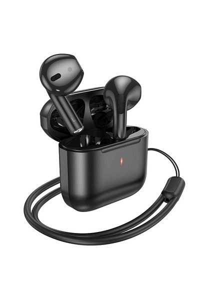 REDz Accessories Căști Bluetooth Hoco Ew53, cablu, capacitate 250 mAh, autonomie baterie 4 ore, negru