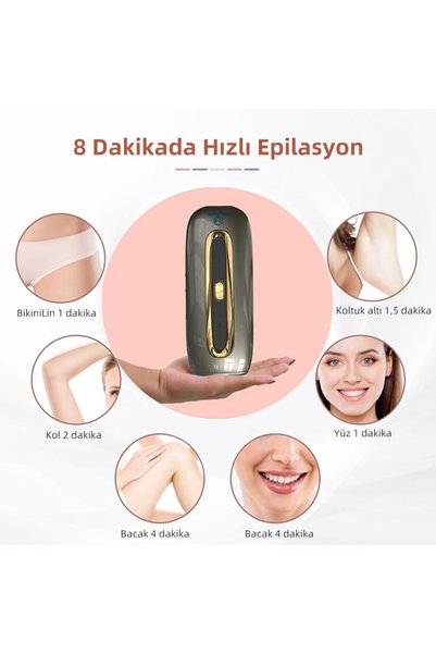 YUES IPL Safir Buz Epilasyon Cihazı – Soğutmalı Buz Başlık, Otomatik/Manuel, Yüz & Vücut