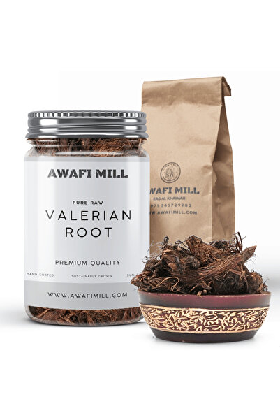 AWAFI MILL جذر حشيشة الهر | فاليريان أوفيسيناليس - زجاجة ١٠٠ غرام / ٣.٥ أونصة
