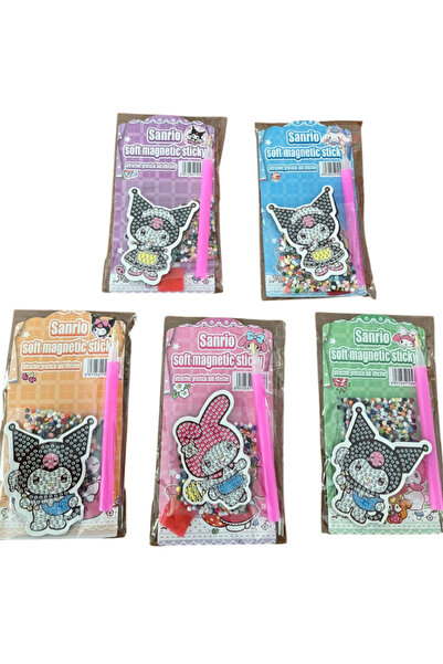 BalonKasaba Sanrio Kuromi & Melody Kendin Yap Boncuk Puzzle Manyetik Yapışkan Boncuk Puzzle Seti