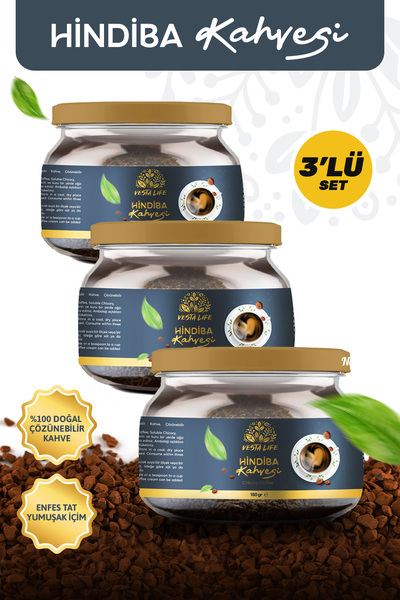 vesta life Hindiba Kahvesi Detox Kahvesi 1 Aylık - (60 KULLANIM) Net 150gr Ka...