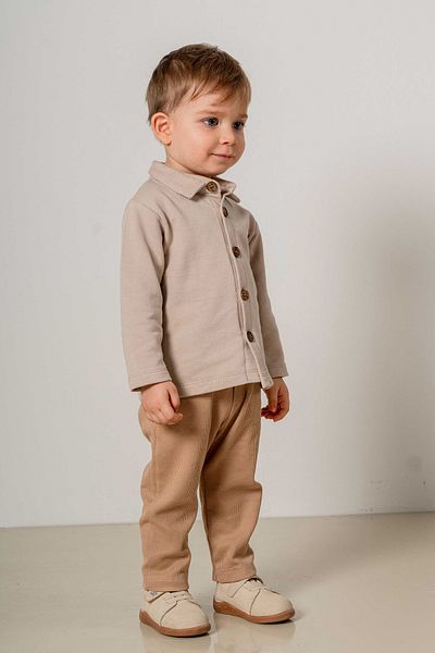 bombe Baby Kids Brown- Camel Cotton 2 Piece Set First Ben Trend Fashion Bottom Top Set