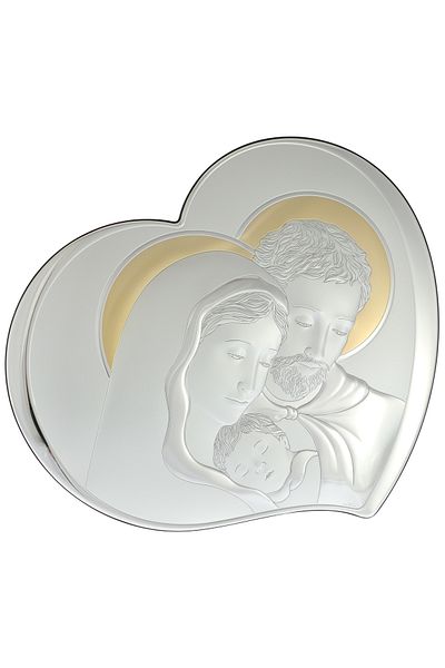 GiftExpress Icoana inima Sfanta Familie cu argint 40cm