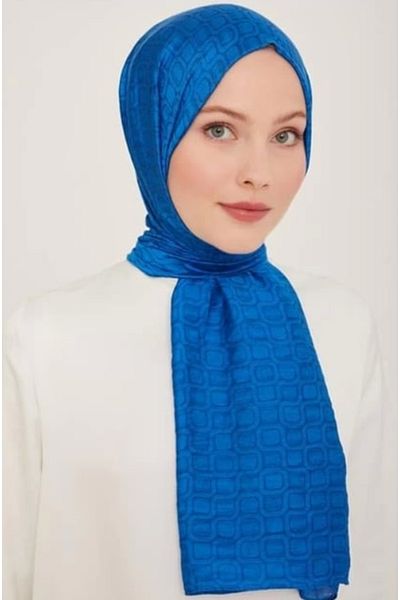 Armine Trend Checkerboard Shawl 2 -1124 Albastru