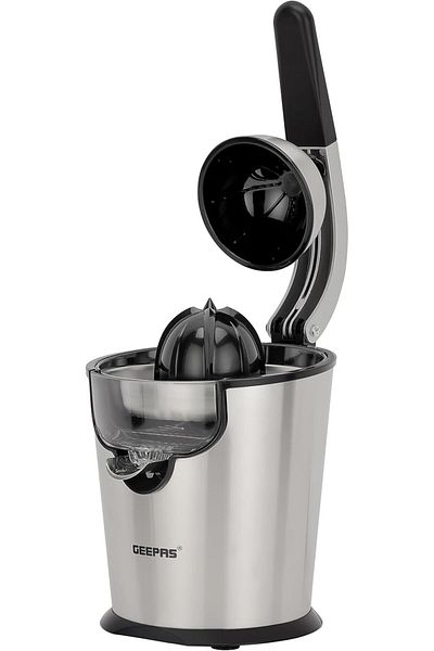 Geepas GCJ46018 300W Stainless Steel Citrus Juicer, Metallic Silver