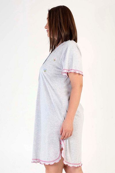 VİENETTA Women's Plus Size Short Sleeve Nightgown
,302002