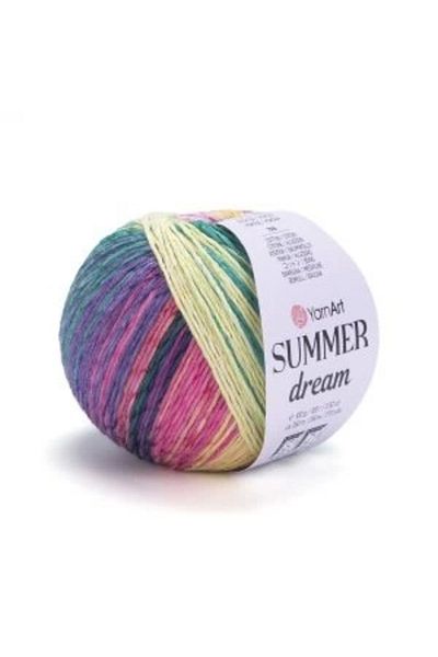 Yarnart SUMMER DREAM - ΜΠΡΟΝΤΙ ΧΕΙΡΟΠΟΙΗΤΟ ΠΛΕΚΤΟ ΝΗΜΑ EBRULI-4305