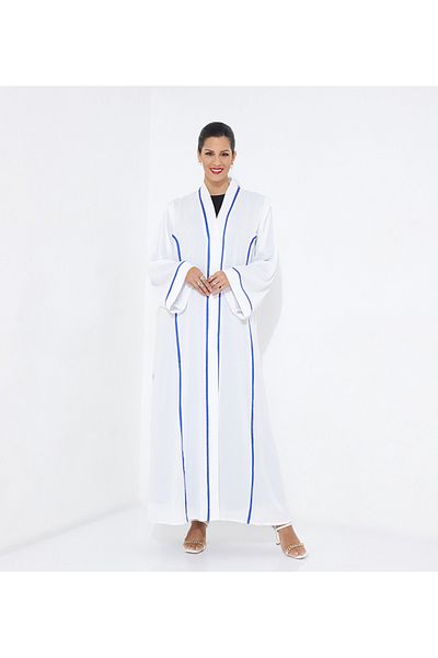 Rosette Abaya White Blue-700
