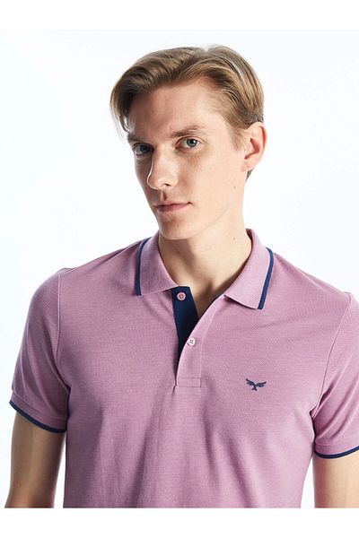 LC Waikiki Ανδρικό μπλουζάκι LCWAIKIKI Classic Purple Polo με κοντό μανίκι Pique