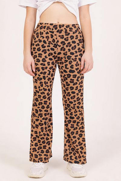 DPARİS Girl's Leopard Patterned Trousers