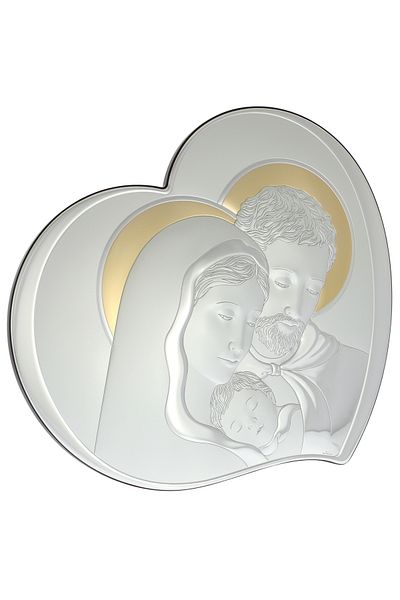 GiftExpress Icoana inima Sfanta Familie cu argint 40cm