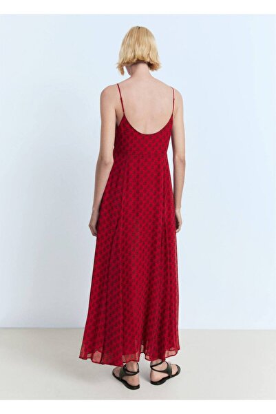 MANGO Woman Çiçek desenli şifon elbise