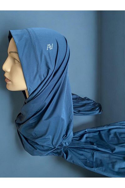 Armine Plain Sport Shawl Ort501 - Navy Blue 41256