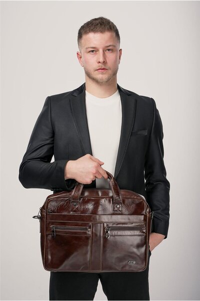 ÇÇS 71469 Χαρτοφύλακας από γνήσιο δέρμα