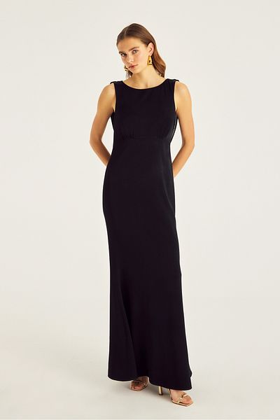 Naramaxx Maxi Length Evening Dress with Back Detail
