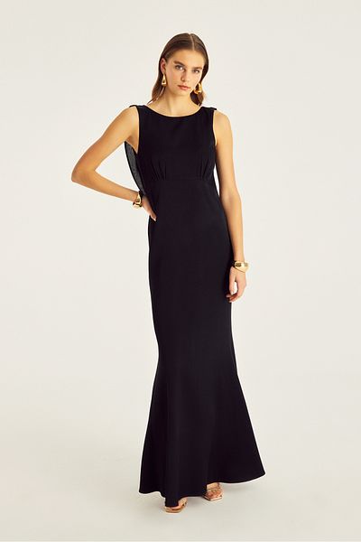 Naramaxx Maxi Length Evening Dress with Back Detail