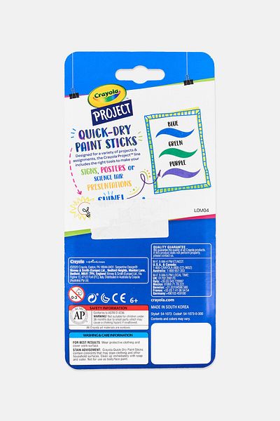 Crayola 3 Piece Paint Sticks, Multicolor