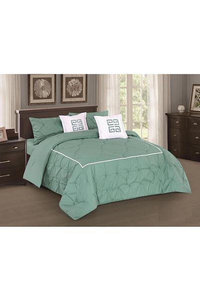 HOURS Horse comforter set, made of durable and soft fabric, with a modern and distinctive pattern, single size, 4 pieces, crinkled, Lana-009