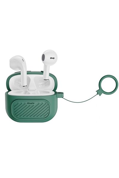 REDz Accessories Căști wireless cu husă inclusă, XO-X26, BT5.1, autonomie baterie 5 ore, verde