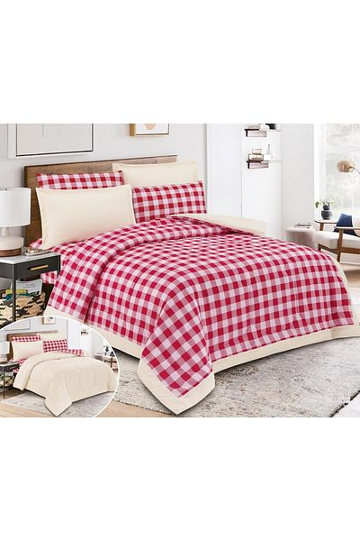 HOURS Horse Comforter Set, Soft and Durable Fabric, Modern and Distinctive Pattern, Single Size, 4 Pieces, Striped Carlee-03