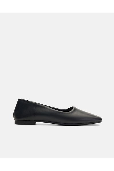 Jorbinol Zuza Leather Square Toe Ballerinas