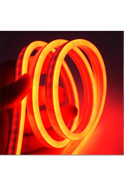 Ookayled Neon Esnek Şerit Led 2 Metre 220 Volt Fiş Amber Rengi