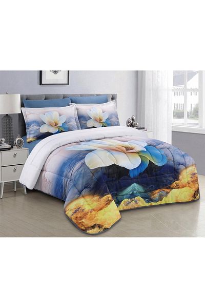 HOURS Horse Comforter Set, Soft and Durable Fabric, Modern and Distinctive Pattern, Single Size, 4 Pieces, Classic Miriam-23