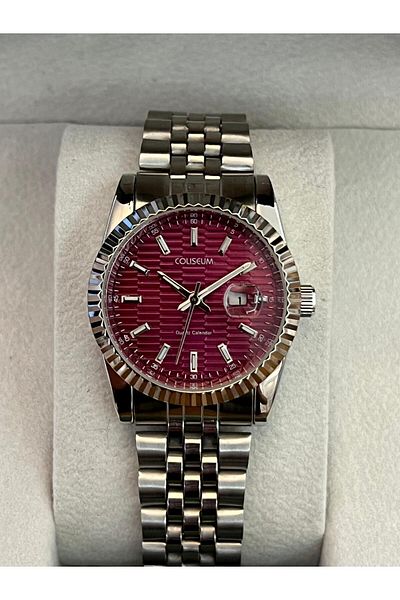 miaroza New Model Rlx Silver Bracelet Plum Dial Women Wrist Watch