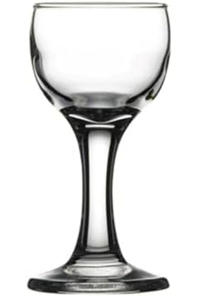 Pasabache طقم أكواب شرب صغيرة من Pasabahce 1017662 Bistro Stemware مكون من 6 قطع، سعة 60 سم مكعب، شفاف