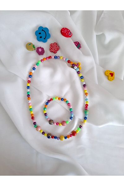 İPAR AKSESUAR Girl's Necklace and Bracelet Set