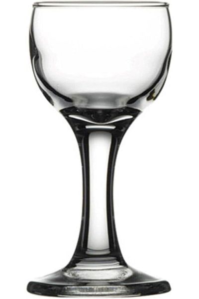 Pasabache طقم أكواب شرب صغيرة من Pasabahce 1017662 Bistro Stemware مكون من 6 قطع، سعة 60 سم مكعب، شفاف