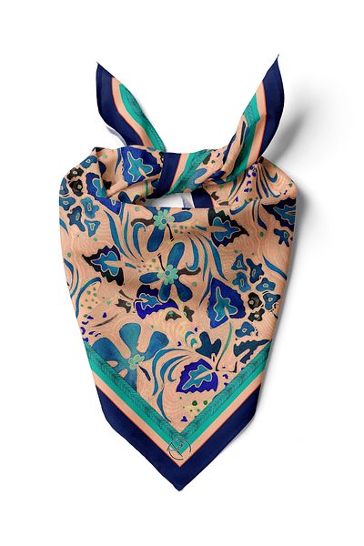 TUA Flowers in the Night Patterned Bandana/Scarf