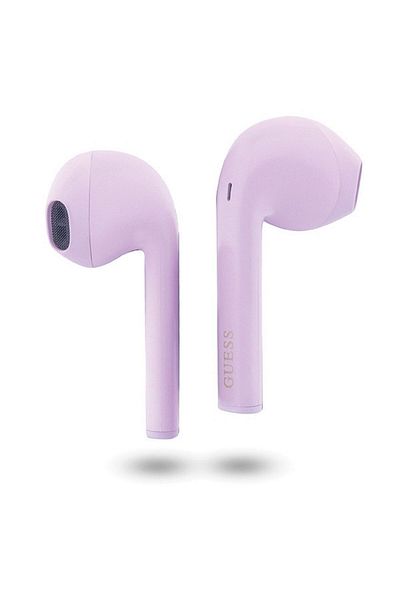 REDz Accessories Căști Bluetooth Guess + stație de andocare, fără fir, logo clasic EST, violet