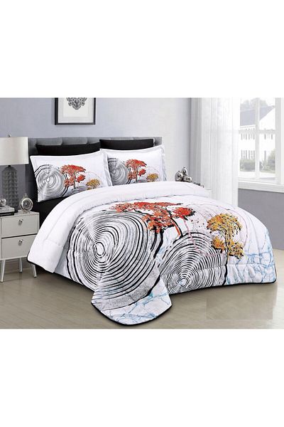 HOURS Horse Comforter Set, Soft and Durable Fabric, Modern and Distinctive Pattern, Single Size, 4 Pieces, Classic Miriam-22