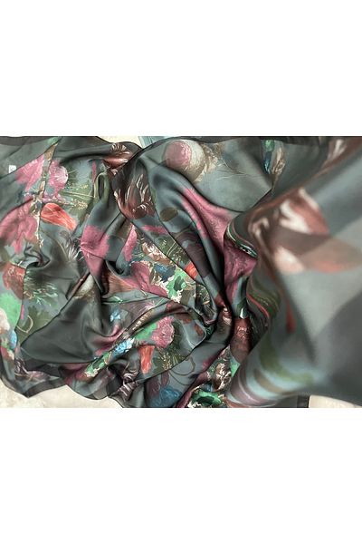 Bona Sera Crystal Shawl with Flower Pattern
