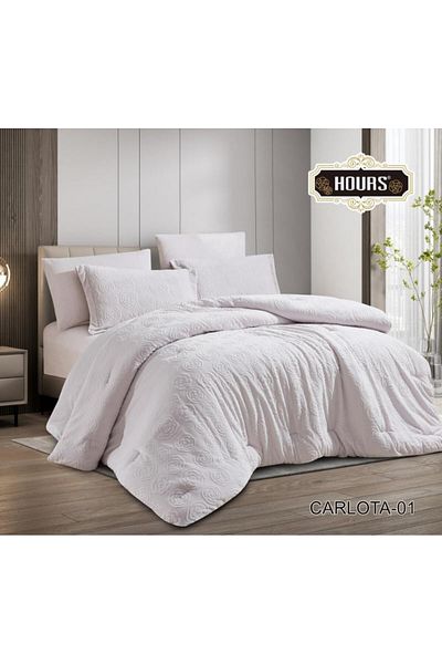 HOURS Horse Luxury Winter Super Soft Warm Velvet Faux Fur Duvet Set Modern Solid 4 Pieces Single Size