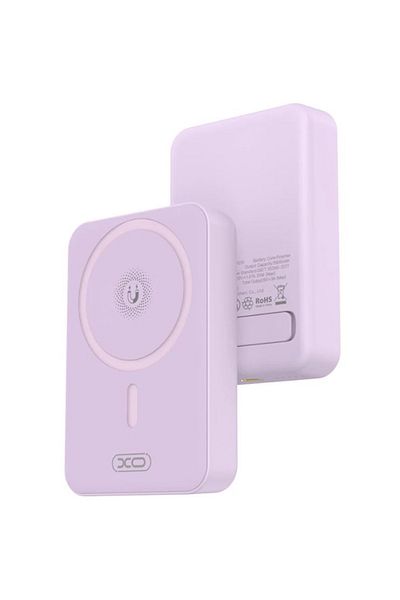 REDz Accessories Magnetic Wireless Battery, XO-PR231, 10,000mAh, PD20W Charging with Type-C Port, Purple