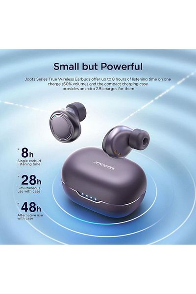 REDz Accessories Wireless Headphones, Joyroom JR-DB1, BT V5.3, Capacity 290mAh, Noise reduction, TWS, Purple